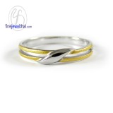 แหวนทองคำขาว แหวนคู่ แหวนแต่งงาน แหวนหมั้น- R1246WG-Gm